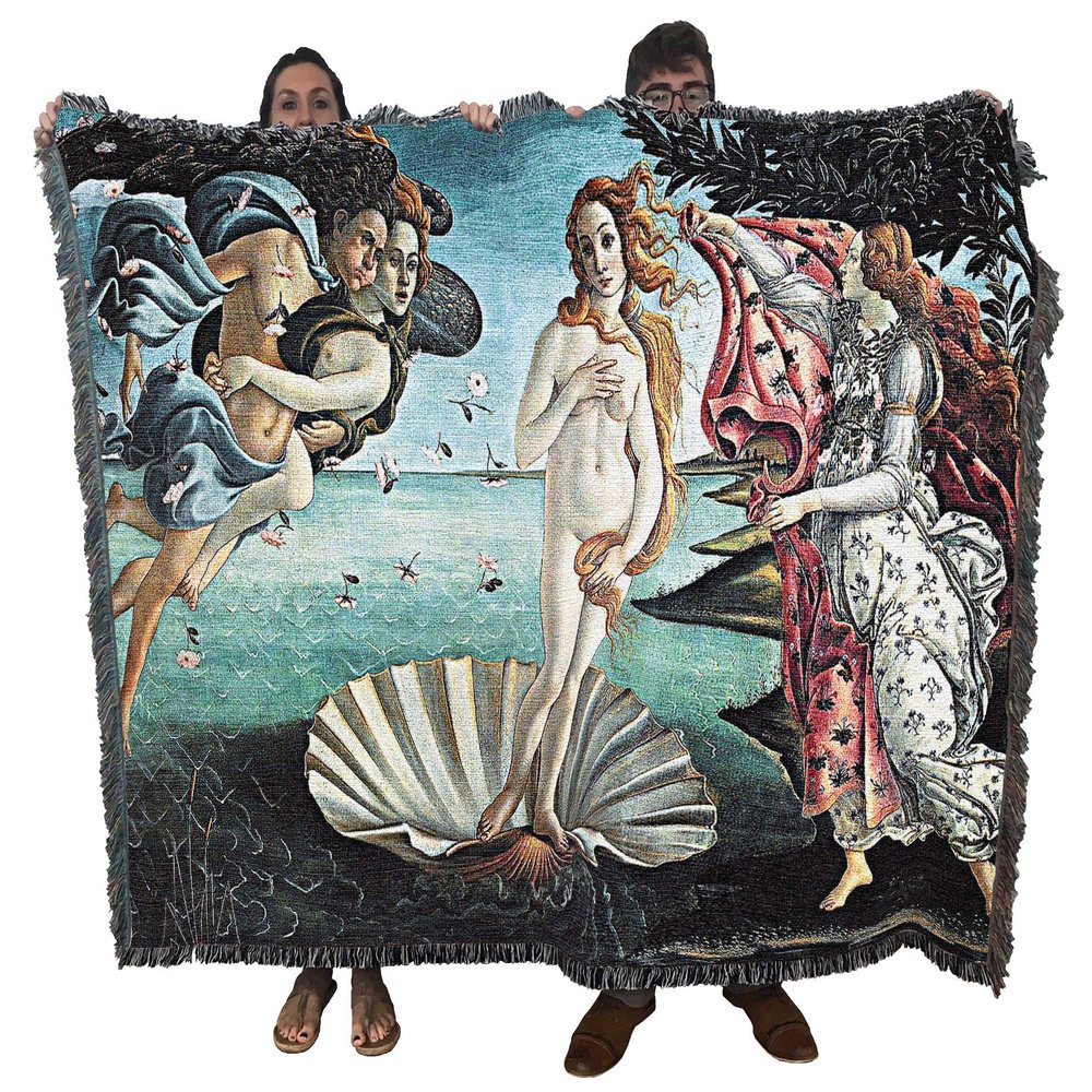 Pure Country Weavers Birth of Venus Blanket by Sandro Botticelli - Fine Art Gift Tapestry Throw Woven from Cotton - Made in The USA (72x54)