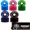 Atom Skates Pulse Outdoor Quad Roller Wheels 78A with Bionic Bearings, Black, Set of 8, 65mm x 37mm view 1