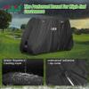 10L0L Golf Cart Cover 2/4/4+2 Passenger for Yamaha EZGO Club Car, Heavy Duty 420D Waterproof Windproof Durable Polyester Golf Cart Cover with 3 Zipper Doors for All-Weather Protection - Black view 2