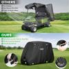 10L0L Golf Cart Cover 2/4/4+2 Passenger for Yamaha EZGO Club Car, Heavy Duty 420D Waterproof Windproof Durable Polyester Golf Cart Cover with 3 Zipper Doors for All-Weather Protection - Black view 3