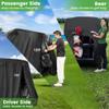 10L0L Golf Cart Cover 2/4/4+2 Passenger for Yamaha EZGO Club Car, Heavy Duty 420D Waterproof Windproof Durable Polyester Golf Cart Cover with 3 Zipper Doors for All-Weather Protection - Black view 4