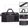 55 Liter, 24 Inch Lightweight Canvas Duffle Bags for Men & Women For Traveling, the Gym, and as Sports Equipment Bag/Organizer (Black 3) view 2
