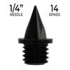 1/4" Aluminum Pyramid Spikes view 2