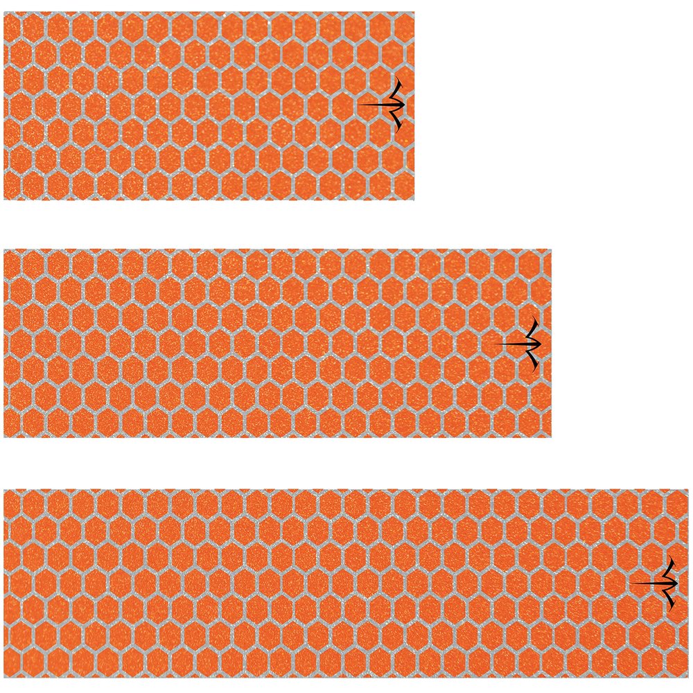 White Water Archery Orange Reflective Filled Honeycomb Arrow Wraps 15 Pc Pack 10 Colors Choose Length Width (4, .75)
