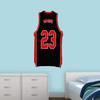 VWAQ Custom Basketball Jersey Removable Wall Decal Personalized Name and Number - BB5 (Black, 36"H X 18.5"W) view 2