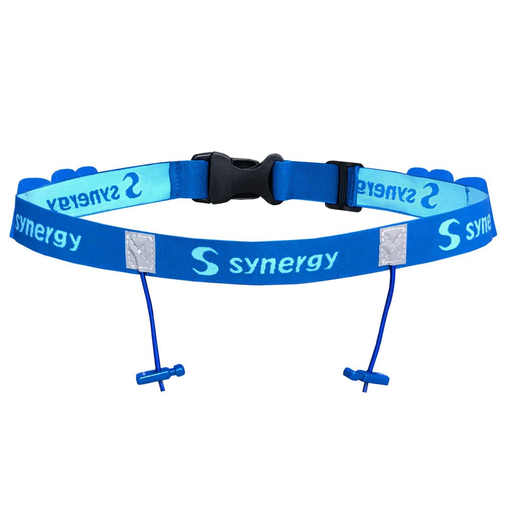 Synergy Running/Triathlon Race Day Number Belt (Blue 1-Pack)