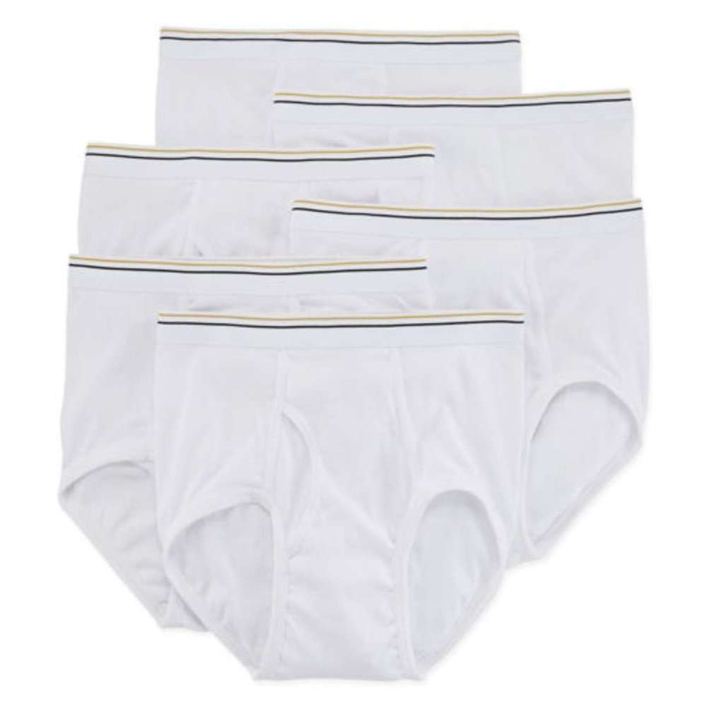 Stafford 6 Pack 100% Cotton Full-Cut Briefs White (42)