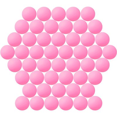 Jedulin 40MM Ping Pong, 50 or 80 Pack Assorted Colored Tennis Balls Multi Color Plastic Balls Fun Beer Ping Pong Bulk, Arts and Craft, Party Decoration, Cat Balls (50pcs-Pink)