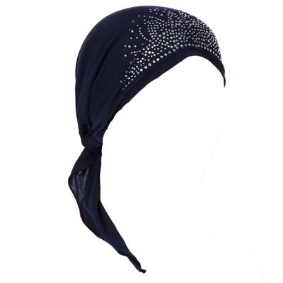 Chemo Caps for Women Beanie Hat Headwrap Turban Hat Headwear for Cancer Patients Navy