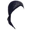 Chemo Caps for Women Beanie Hat Headwrap Turban Hat Headwear for Cancer Patients Navy view 1