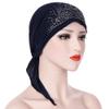 Chemo Caps for Women Beanie Hat Headwrap Turban Hat Headwear for Cancer Patients Navy view 2