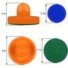 ONE250 Air Hockey Pushers and Blue Air Hockey Pucks, Goal Handles Paddles Replacement Accessories for Game Tables (4 Striker, 4 Puck Pack) (Orange & Blue) view 2