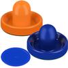 ONE250 Air Hockey Pushers and Blue Air Hockey Pucks, Goal Handles Paddles Replacement Accessories for Game Tables (4 Striker, 4 Puck Pack) (Orange & Blue) view 3