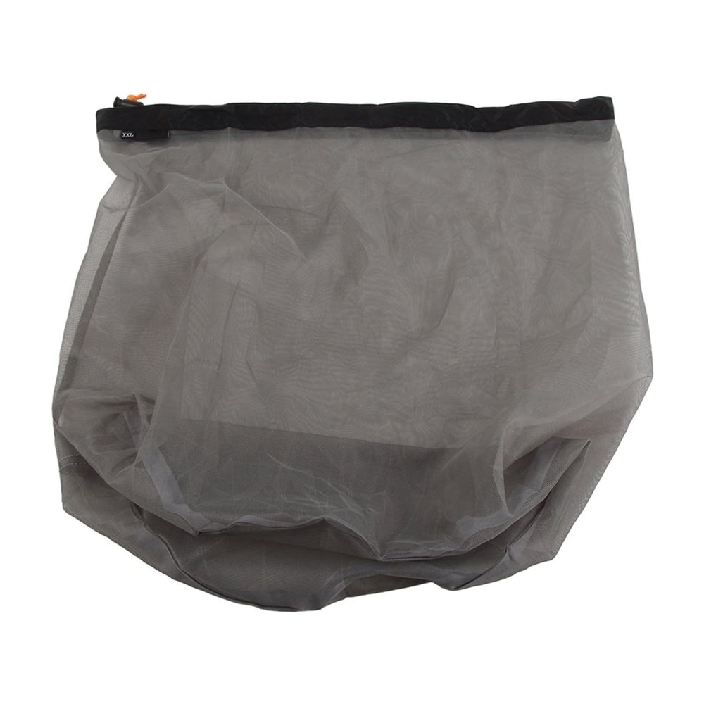 Mesh Stuff Sack XXL, Camping Mesh Storage Bag Nylon Drawstring Mesh Sack for Outdoor Travel Hiking (XXL-Black)