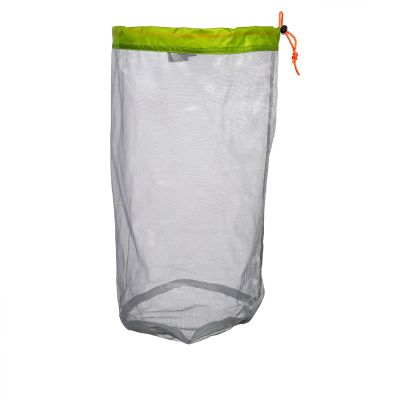 VGEBY1 Camping Mesh Storage Bag, Ultralight Nylon Drawstring Mesh Sack Stuff Storage Bag for Outdoor Travel Hiking (L-Green)