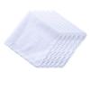 MemoryHanky Bulk Pack Handkerchiefs Cotton Scalloped Hankies Pocket Square Towel White 11 Inches view 1