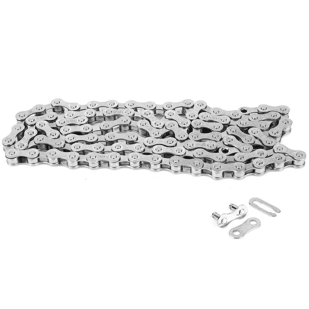 Bicycle Chain, Single Speed Bike Chain Durability High Carbon Stainless Steel Chain for Mountain Folding Bikes Cycling Accessory