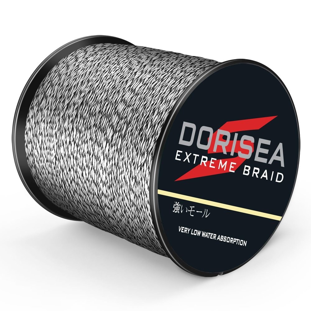 Dorisea Extreme Braid 100% Pe Multi-Color(Black&White) Braided Fishing Line 109Yards-2187Yards 6-550Lb Test Fishing Wire Fishing String Incredible Superline (2000m/2187Yards 10lb/0.14mm)