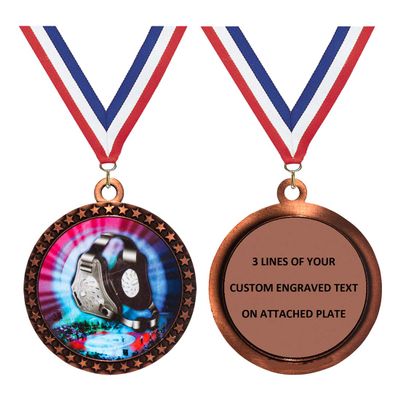 Express Medals Engraved Wrestling Bronze Medal Trophy Award with Personalized Custom Text LD212-MY453 50PK