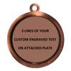 Express Medals Engraved Wrestling Bronze Medal Trophy Award with Personalized Custom Text LD212-MY453 50PK view 4