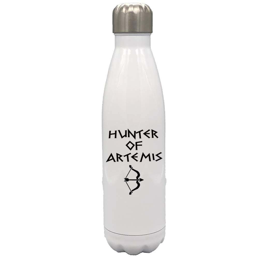 Hunter of Artemis Greek Demigod 17 oz White Stainless Steel Water Bottle, Artemis Greek Mythology Goddess White Stainless Steel Travel Water Bottle
