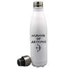 Hunter of Artemis Greek Demigod 17 oz White Stainless Steel Water Bottle, Artemis Greek Mythology Goddess White Stainless Steel Travel Water Bottle view 2