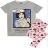 STAR WARS Pajamas Women's Princess Leia Leggings Loungepants & T-Shirt PJ Set Small Grey view 3