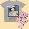 STAR WARS Pajamas Women's Princess Leia Leggings Loungepants & T-Shirt PJ Set Small Grey view 4