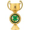 Crown Awards Personalized Clover Trophy, 7.25" Gold Cup 4 Leaf Clover Trophies with Free Custom Engraving 50 Pack view 2