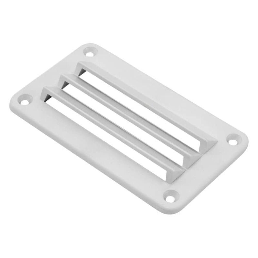 Sea-Dog Abs White Louvered Vent, 4-7/8"L X 10-1/8"W
