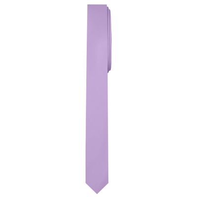 Jacob Alexander Men's Ultra Skinny 1.5" Solid Neck Tie - Lavender