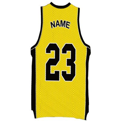 VWAQ Custom Basketball Jersey Removable Wall Decal Personalized Name and Number - BB5 (Yellow, 30"H X 15.5"W)