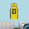 VWAQ Custom Basketball Jersey Removable Wall Decal Personalized Name and Number - BB5 (Yellow, 30"H X 15.5"W) view 2