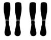 Total Soccer Factory Pro Soccer Referee Socks 2 Pair (Small, Black, S, M, L, XL) view 1