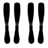 Total Soccer Factory Pro Soccer Referee Socks 2 Pair (Medium) - Black, Striped, Unisex Adults, Athletic Socks, 2 Count view 1