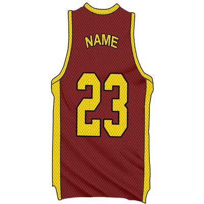 VWAQ Custom Basketball Jersey Removable Wall Decal Personalized Name and Number - BB5 (Maroon, 30"H X 15.5"W)