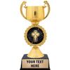 Personalized Religious Cross Trophy, 7.25" Gold Cup Religious Cross Trophies with Free Custom Engraving 5 Pack Prime view 1