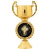 Personalized Religious Cross Trophy, 7.25" Gold Cup Religious Cross Trophies with Free Custom Engraving 5 Pack Prime view 2
