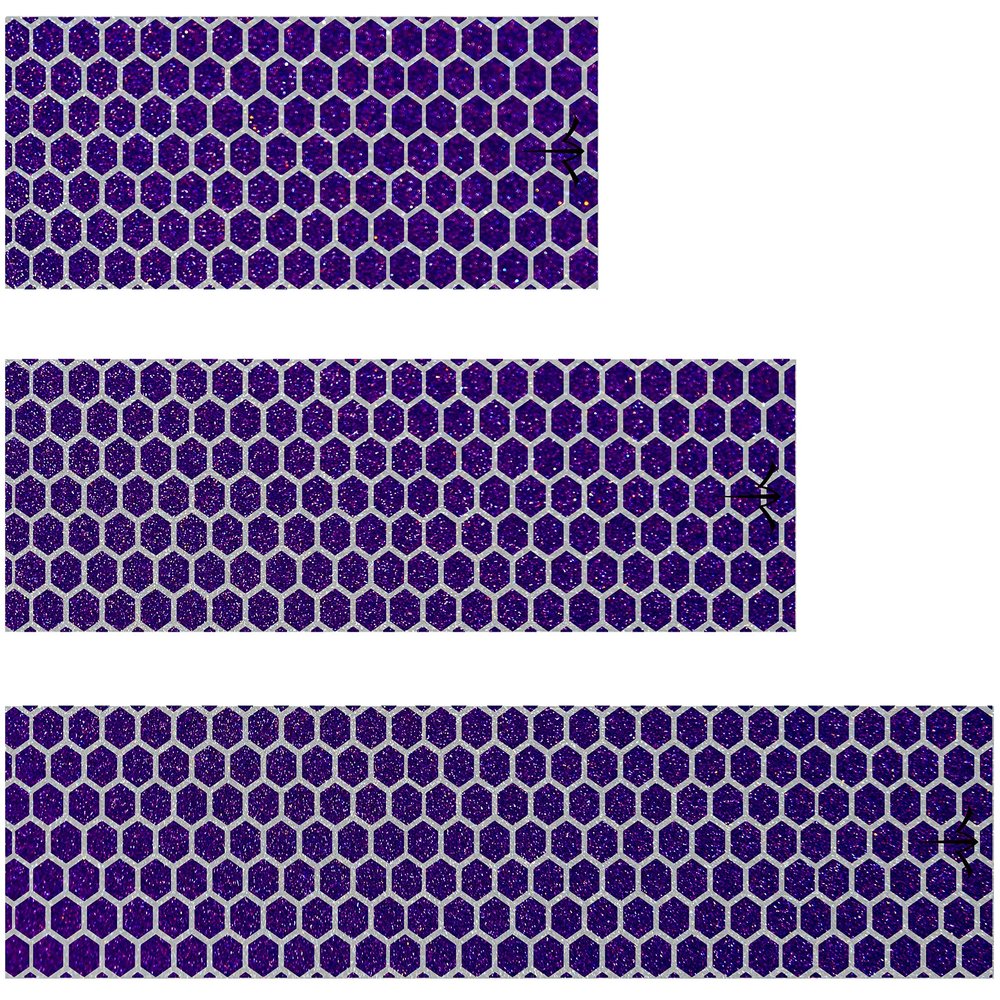 White Water Archery Purple Reflective Filled Honeycomb Arrow Wraps 15 Pc Pack 10 Colors Choose Length Width (5, .75)