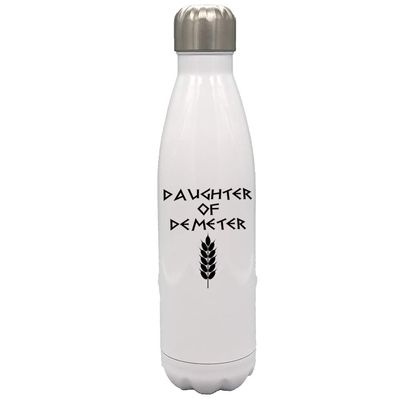Daughter of Demeter Greek Demigod 17 oz White Stainless Steel Water Bottle, Demeter Greek Mythology Goddess White Stainless Steel Travel Water Bottle