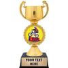 Crown Awards Personalized Biking Trophy, 7.25" Gold Cup BMX Biking Trophies with Free Custom Engraving 50 Pack Prime view 1