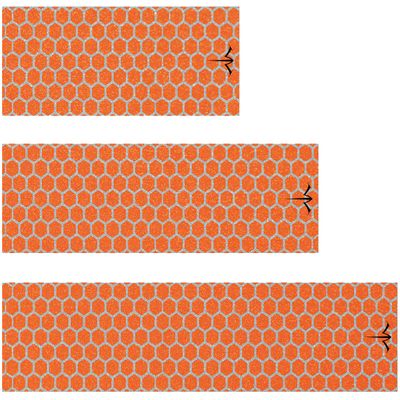 White Water Archery Orange Reflective Filled Honeycomb Arrow Wraps 15 Pc Pack 10 Colors Choose Length Width (3.75)