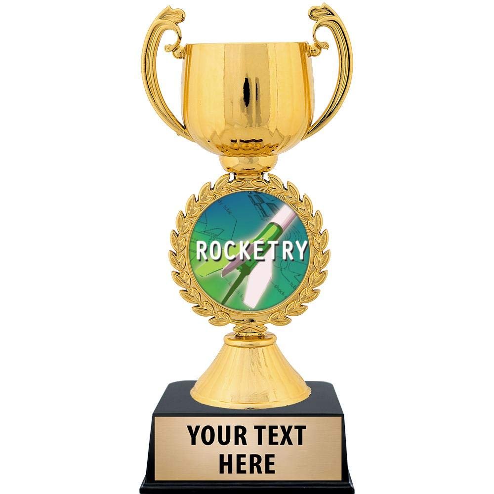 Crown Awards Personalized Rocketry Trophy, 7.25" Gold Cup Rocketry Trophies with Free Custom Engraving 50 Pack Prime