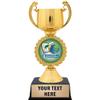 Crown Awards Personalized Geography Trophy, 7.25" Gold Cup Geography Trophies with Free Custom Engraving 50 Pack Prime view 1