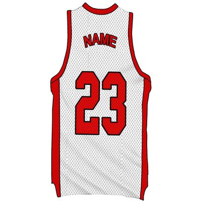 VWAQ Custom Basketball Jersey Removable Wall Decal Personalized Name and Number - BB5 (White, 30"H X 15.5"W)