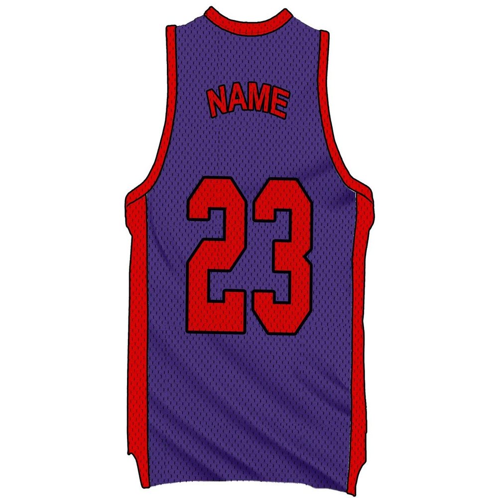 VWAQ Custom Basketball Jersey Removable Wall Decal Personalized Name and Number - BB5 (Purple, 30"H X 15.5"W)