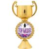 Crown Awards Personalized Top Model Trophy, 7.25" Gold Cup Top Model Trophies with Free Custom Engraving 50 Pack Prime view 2