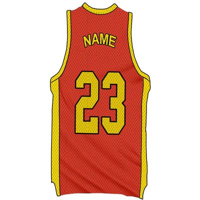 VWAQ Custom Basketball Jersey Removable Wall Decal Personalized Name and Number - BB5 (Orange, 30"H X 15.5"W)