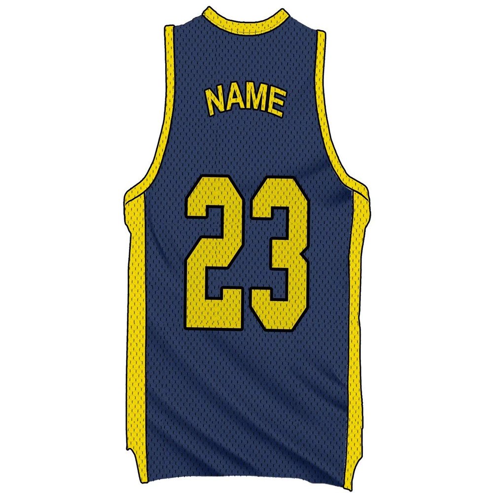 VWAQ Custom Basketball Jersey Removable Wall Decal Personalized Name and Number - BB5 (Blue, 36"H X 18.5"W)