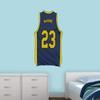 VWAQ Custom Basketball Jersey Removable Wall Decal Personalized Name and Number - BB5 (Blue, 36"H X 18.5"W) view 2